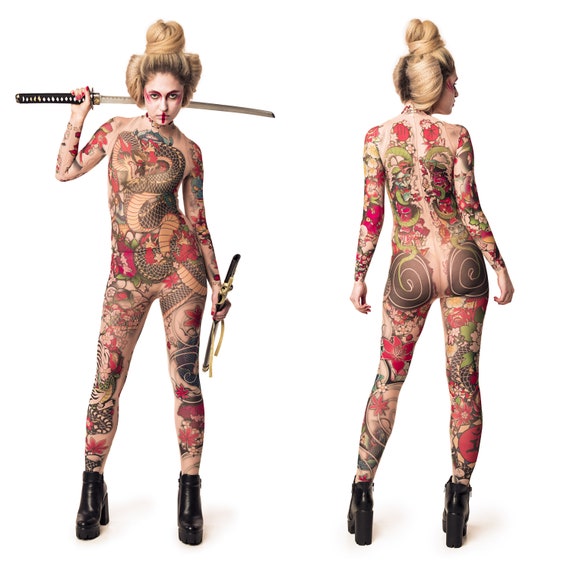 YAKUZA STYLE TATTOO Full Body Catsuit Halloween Costume - Etsy YAKUZA STYLE TATTOO Full Body Catsuit Halloween Costume - Etsy