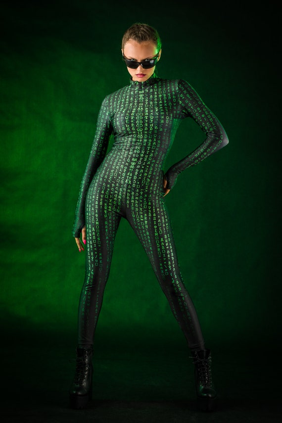 MATRIX Disfraz de Halloween para Mujer, Disfraz de Halloween para