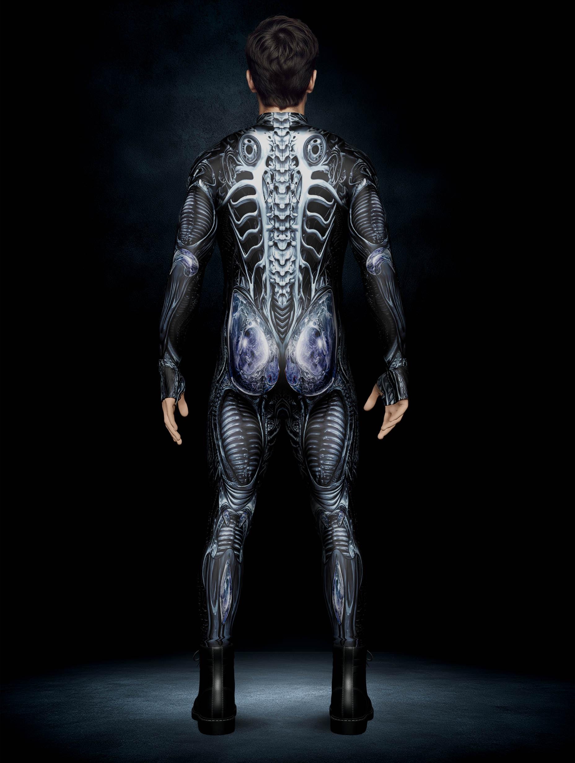 ALIEN ARMOR Mens Halloween Costume, Adult Gothic Cosplay Costume, Metal ...