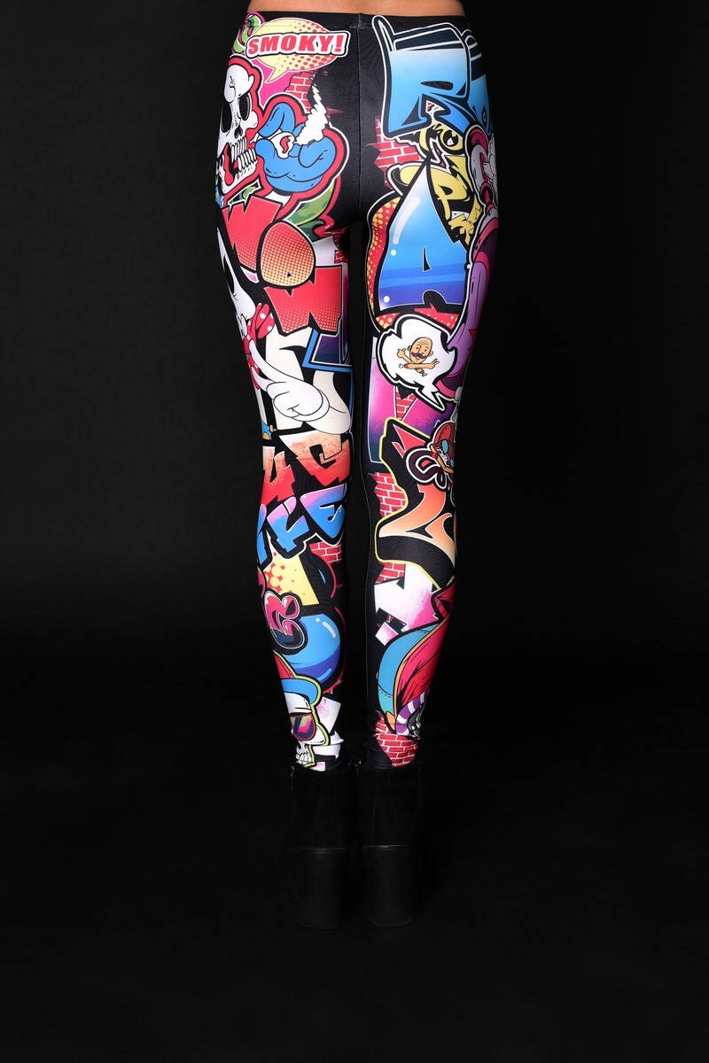 Graffiti Hiphop Print Women's Leggings main image 1