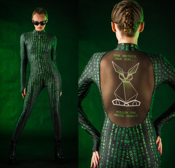 MATRIX Disfraz de Halloween para Mujer, Disfraz de Halloween para