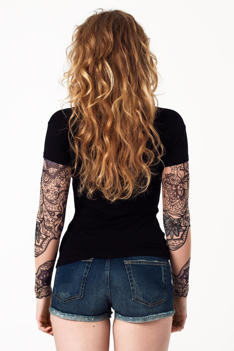 Camiseta de tatuaje con mangas de tatuaje temporales DE SUBTLE - Etsy España
