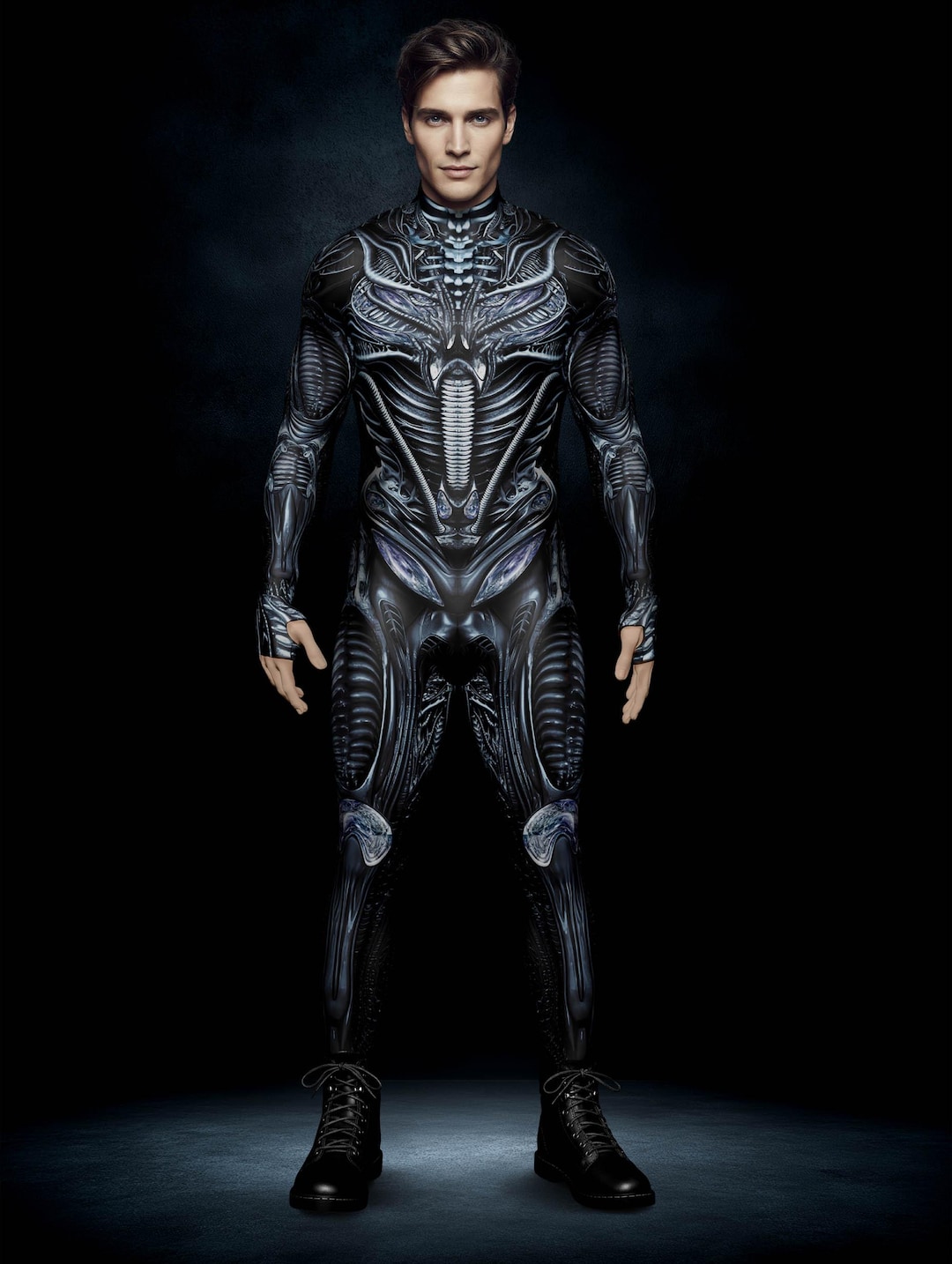 ALIEN ARMOR Mens Halloween Costume, Adult Gothic Cosplay Costume, Metal ...