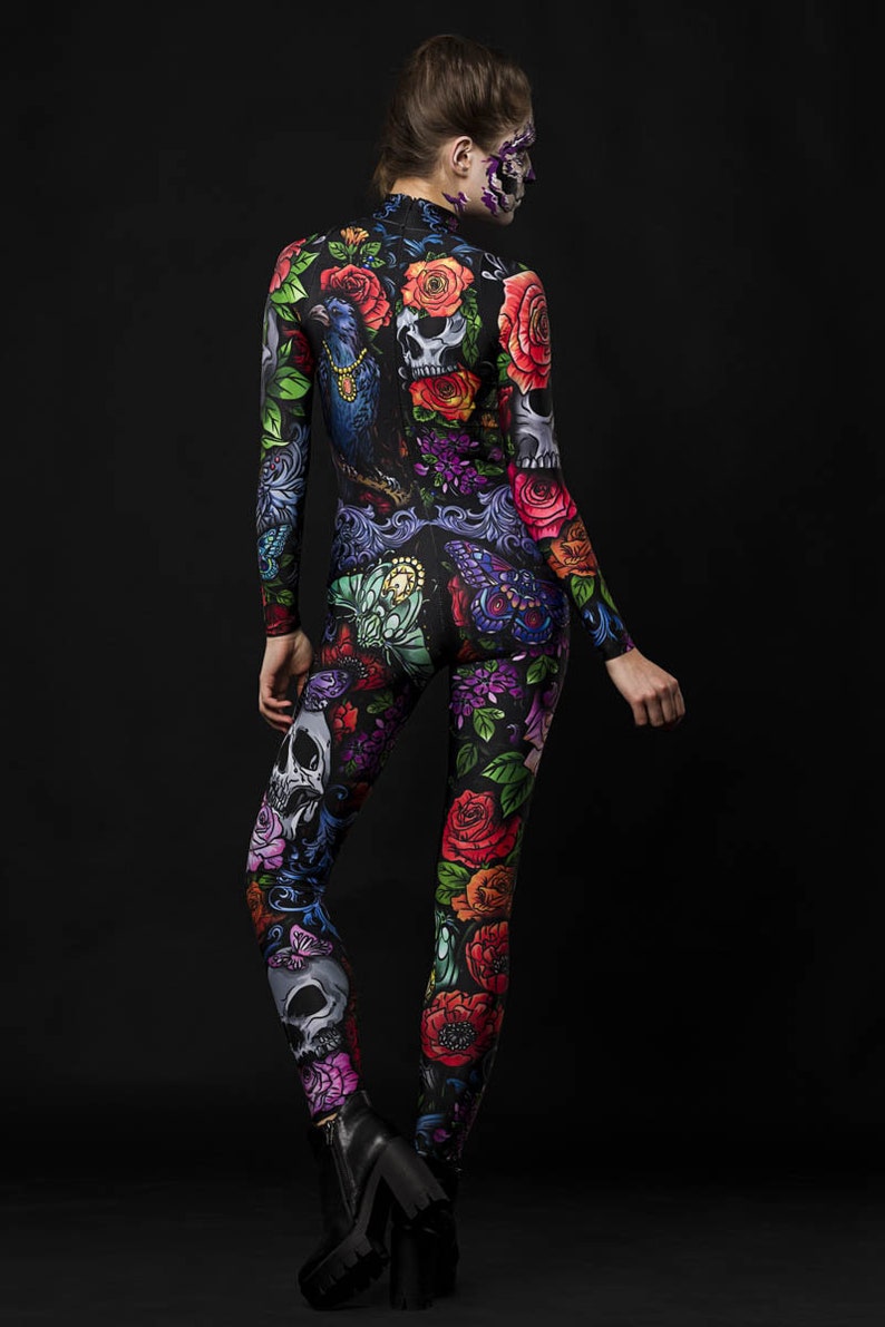 TATTOO STYLE Halloween Costume Sexy Catsuit Cosplay Outfit - Etsy