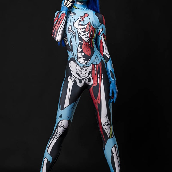Halloween Cosplay Costume Skull Zombie Uniform
