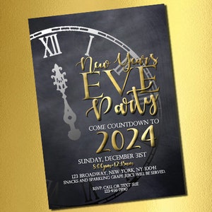 New Year&#39;s Eve Happy New Year Countdown Party Invitation