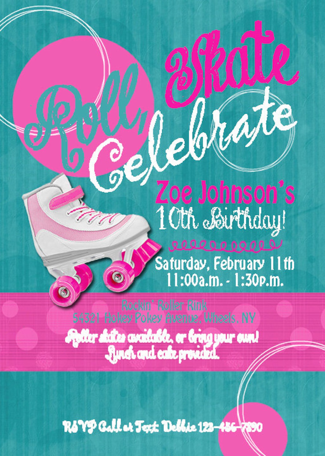 Roller Skating Roller Derby Skate Birthday Party Etsy