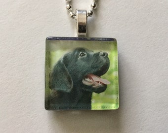 Lab Puppy Pendant/Labrador Retriever Pendant/Puppy Pendant/Dog Pendant/Dog Lover Necklace/Novelty Gift/Puppy Necklace/Upcycled Pendant