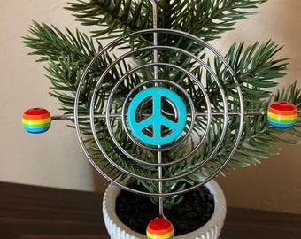 Coming Out Gift, Gay Pride Ornament, Upcycled Computer Fan Grill