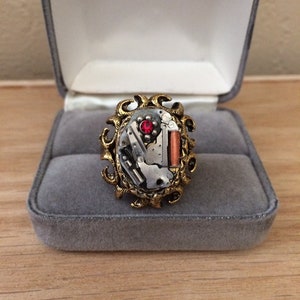 Steampunk Ring, Statement Ring, Upcycled Watch Ring