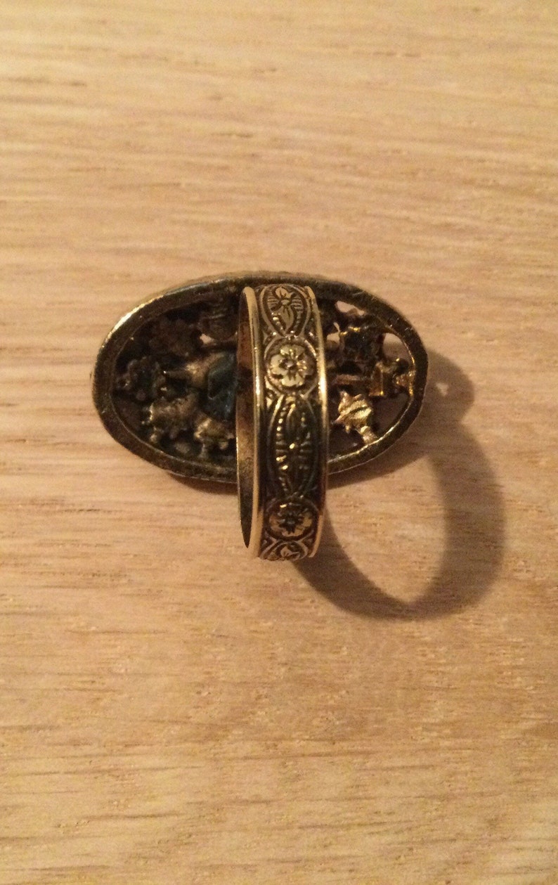 Vintage Style Jewelry Fire Opal Ring Upcycled Jewelry