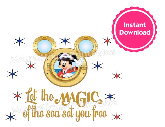 Printable Disney Cruise Magic Ship Iron On Family T Shirt Etsy