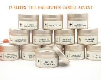 Halloween Advent Calendar • Candle Advent Calendar • 13 Sleeps Till Halloween Candle Set • Halloween Party Favors • 13 Halloween Candles