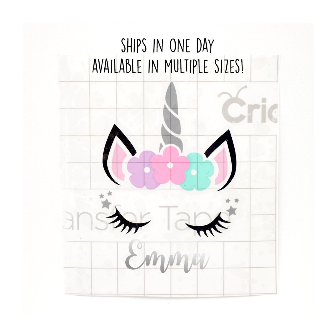 Unicorn Decal With Name Tumbler Decal Personalized Vinyl Etsy