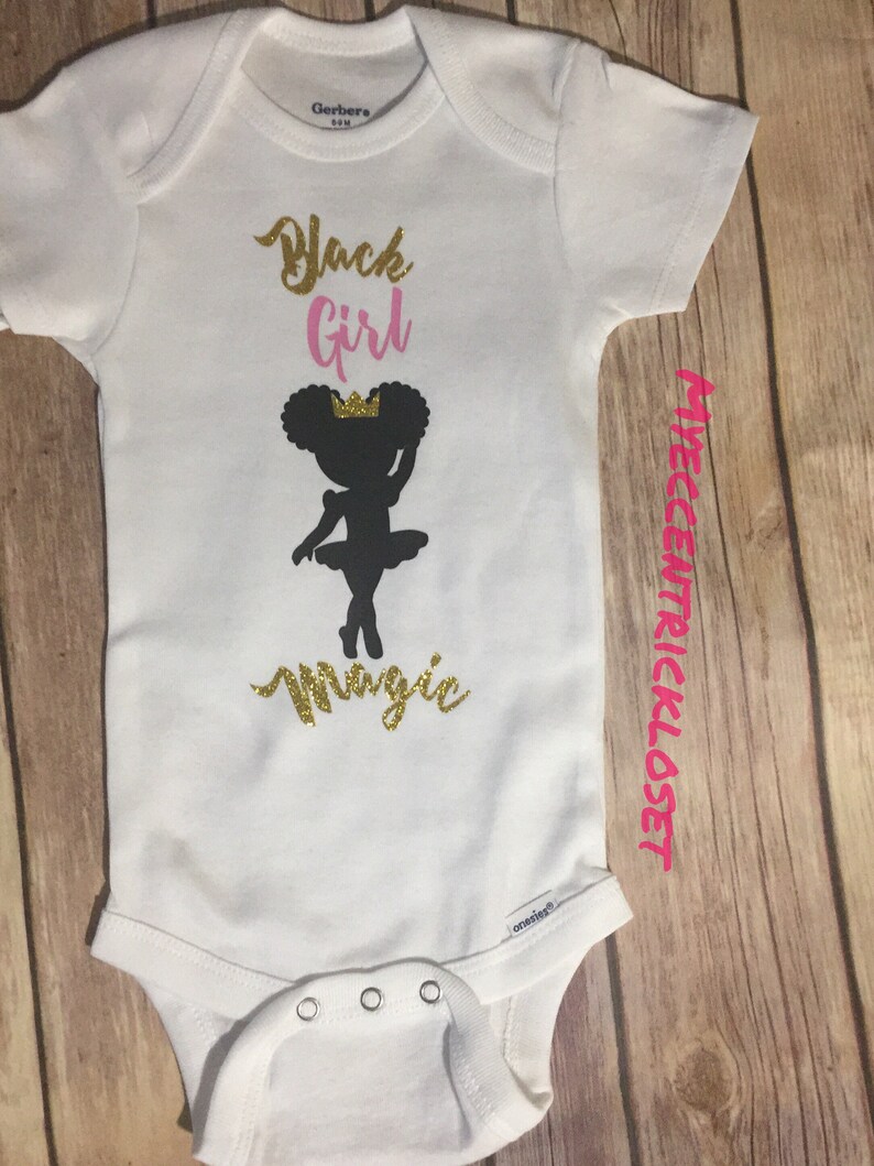 Black Girl Magic Glitter Baby Sleeper Baby Shower Gift Cute Etsy
