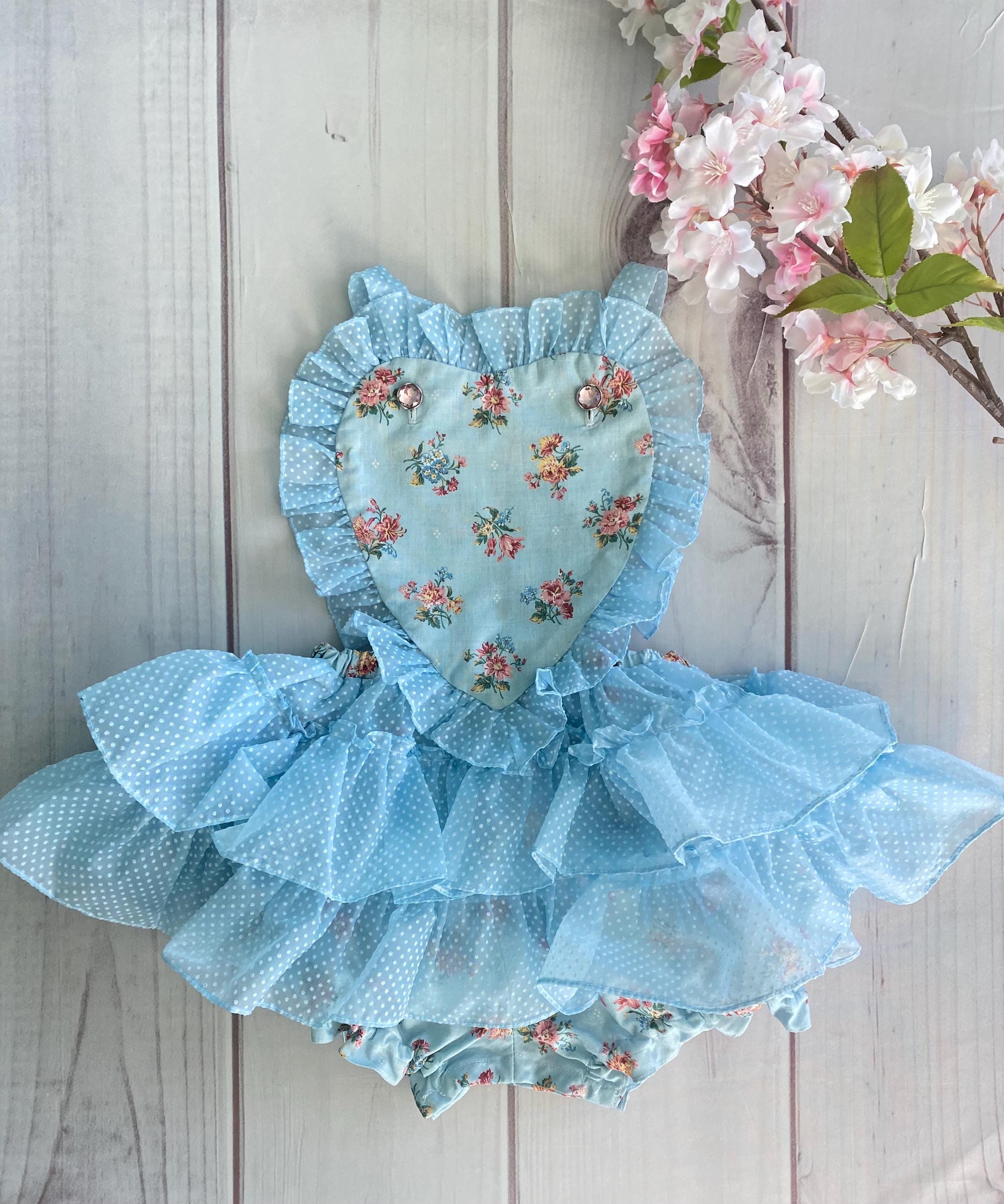 Vintage Dotted Swiss Heart Dress, Heart Dress, Heart Romper, Heart Romper Tutu, Girls Easter Dress, Girls Birthday Dress, Spring Heart Dress