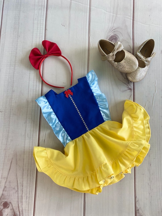 LAST ONE!!   2T   READY to ship!!     Toddler Girls Snow White Inspired Dress, Girls Princess Snow White Pinafore Dress, Snow White Costume