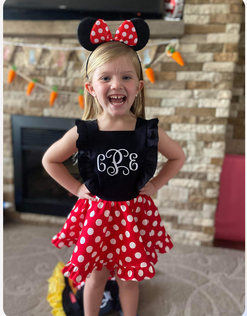 Minnie mouse pinafore dress hotsell