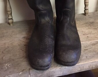 Shotgun Boots Men/'s Size 10D genuine Civil War Reenactment Black leather cosplay