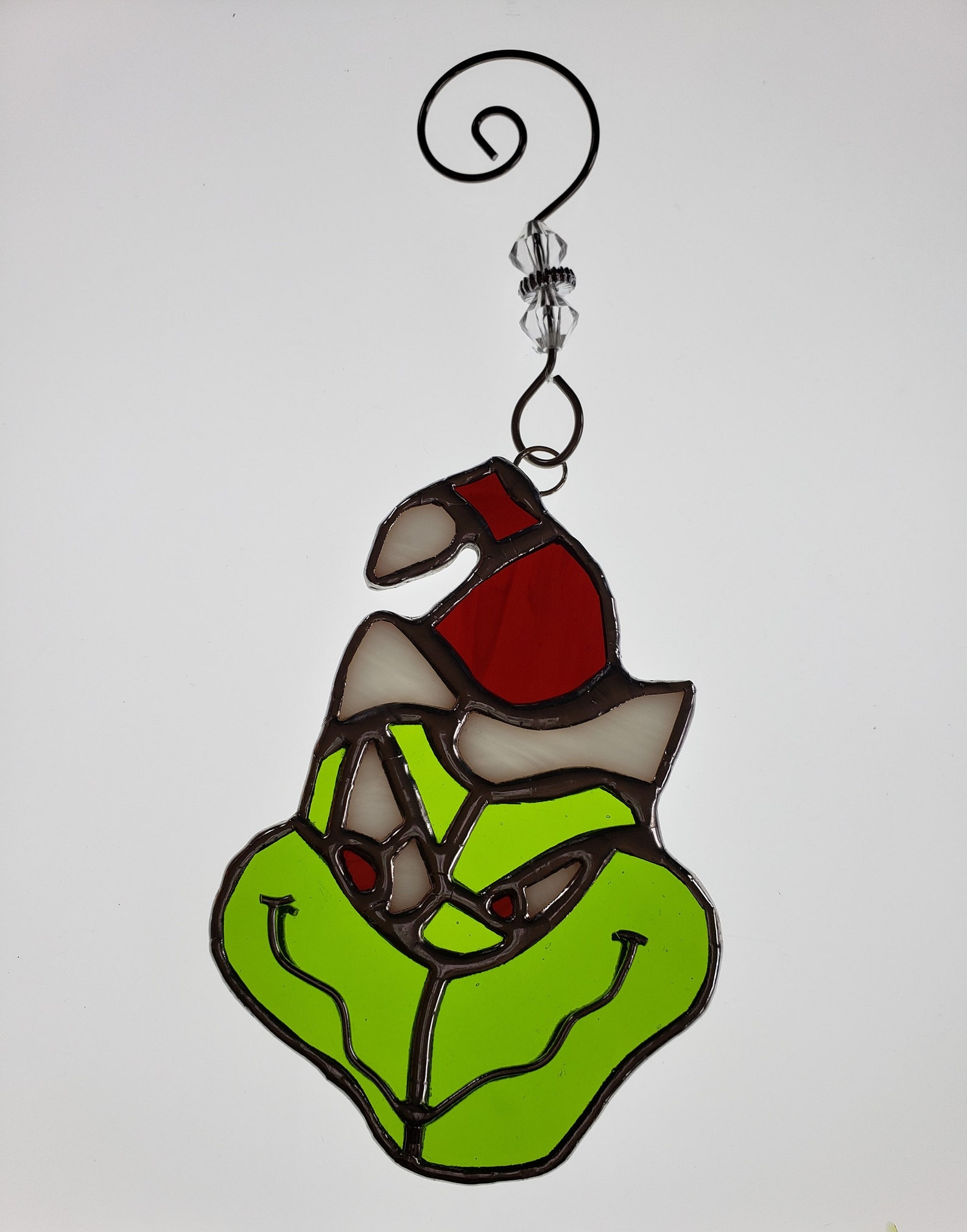 Stained Glass Grinch Ornament Etsy