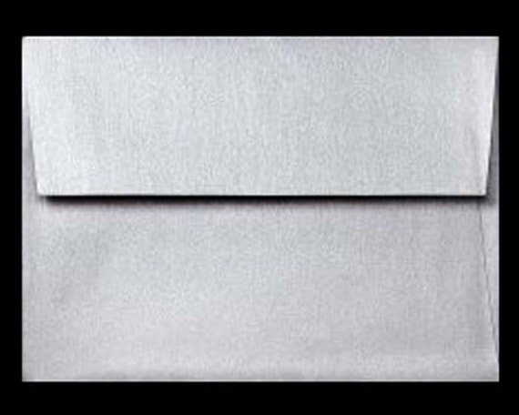 A7 Envelopes 5x7 METALLIC SILVER Shimmer 25 DIY Blanks for Cards Invitations Announcements Parties with Square Style Flap Good Quality