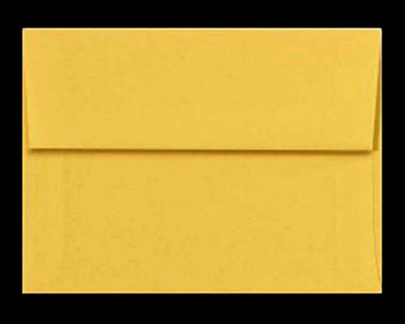 A7 Envelopes 5x7 Traditional GOLDENROD 25 DIY Blanks for Cards Invitations Announcements Parties with Square Style Flap Good Quality image 1