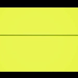 A6 Envelopes 4x6 Neon Lemon YELLOW 25 DIY Blanks for Cards Invitations Announcements Parties with Square Style Flap Good Quality