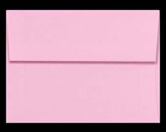 A7 Envelopes 5x7 PINK PASTEL 25 DIY Blanks for Cards Invitations Announcements Parties with Square Style Flap Good Quality