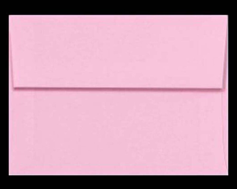 A7 Envelopes 5x7 PINK PASTEL 25 DIY Blanks for Cards Invitations Announcements Parties with Square Style Flap Good Quality Bild 1