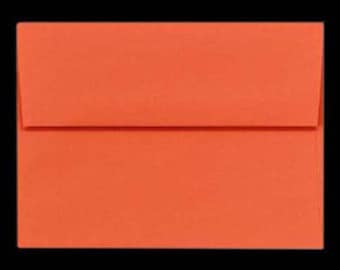 A7 Envelopes 5x7 ORANGE Juice 25 DIY Blanks for Cards Invitations Announcements Parties with Square Style Flap Good Quality