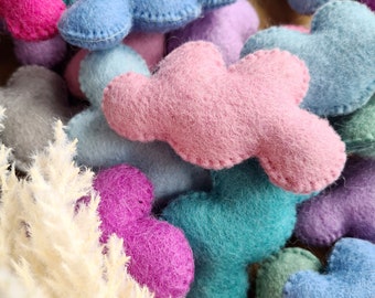 Felt Craft Clouds - Craft Accessories - 100% New Zealand Wool - Available Individually