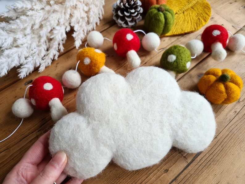 Felt Clouds Craft Accessories Needle Felted Wool image 6