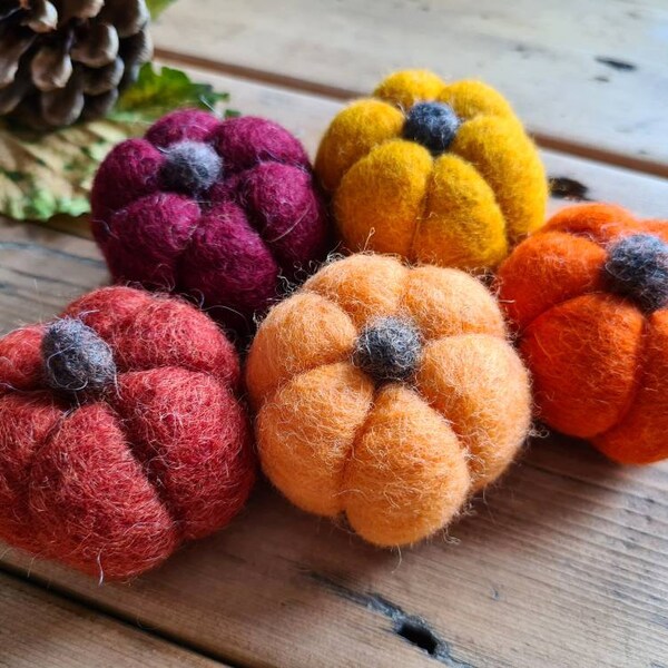 Halloween Felt Pumpkins - Sold Individually - Autumn Decor