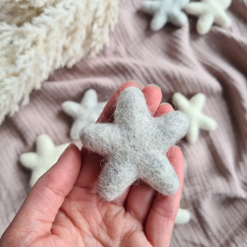 Felt Clouds Craft Accessories Needle Felted Wool 5cm Felt Stars