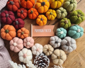 Felt Autumn Pumpkins - Available in three sizes - Sold Individually - Halloween Decor
