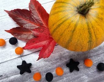 Black and Orange Halloween Garland