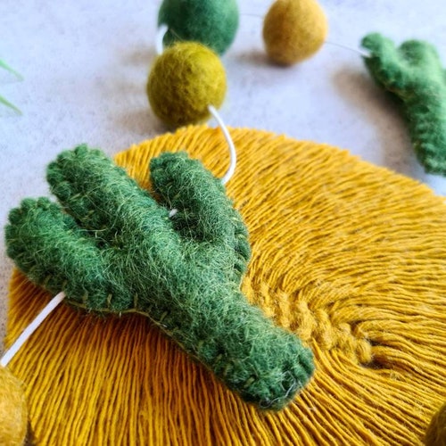 Felt Cactus Garland - available in green or black