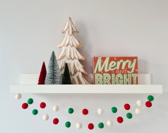 Traditional Christmas Pom Pom Garland