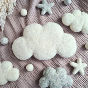 Felt Clouds Craft Accessories Needle Felted Wool image 1