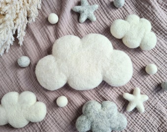 Felt Clouds - Craft Accessories - Needle Felted Wool