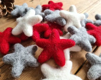 Felt Stars - Christmas Craft Supplies - Sold Individually