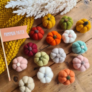 Halloween Felt Pumpkins - 5cm - Sold Individually - Autumn Decor