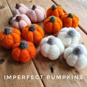 IMPERFECT Felt Pumpkins - Sold Individually - Halloween Decor