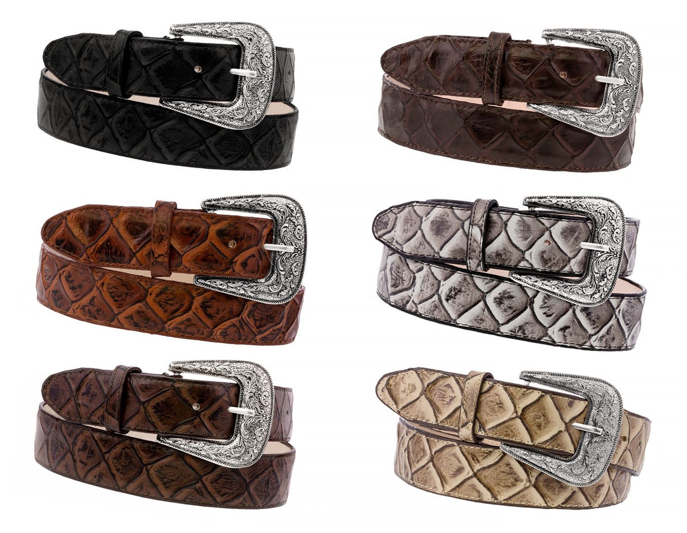 Mens Leather Fish Belts -  Canada