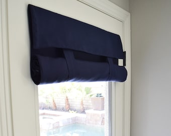 Clearance! 27" w x 71" L Navy French Door Curtain - Room Darkening No Returns
