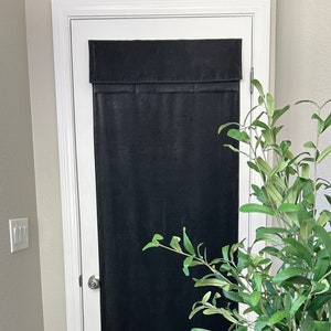 Clearance! 25&quot; w x 70&quot; L BrioLux™ Charcoal Gray Velvet Blackout Luxury Door Curtain 1 Panel No Returns