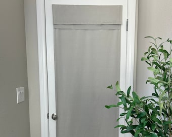 Clearance! 25" w x 70" L BrioLux™ Light Gray Velvet Luxury Door Curtain 1 Panel No Blackout No Returns