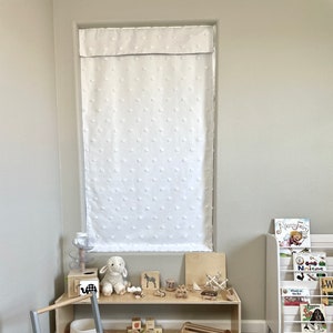 Snowball White Blackout Nursery Curtain 1 Panel (Bright White color)