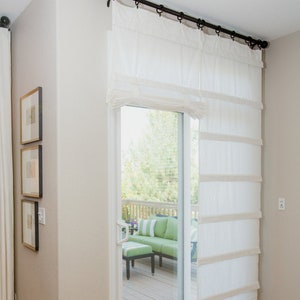 Off White Sliding Glass Door Curtain Shade - per panel