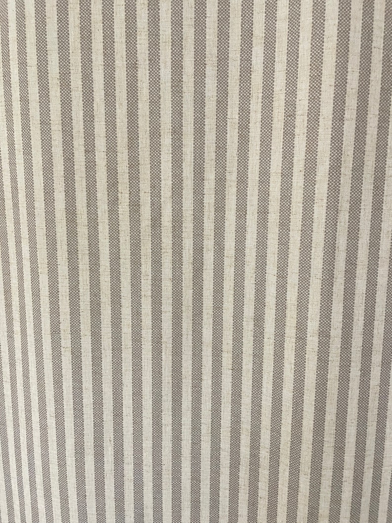 Taupe Striped French Door Curtain 1 panel image 8